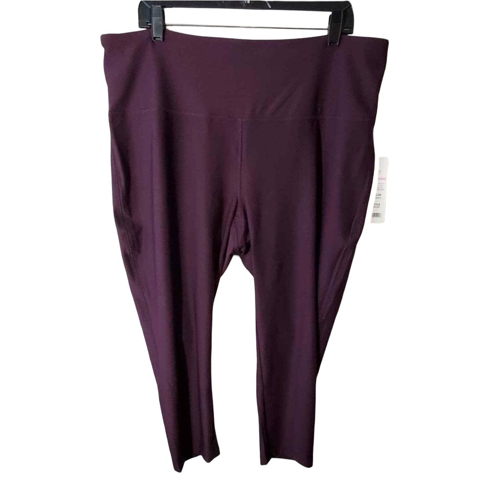 Vogo Athletica Women‎ 3X Purple 7/8 Leggings Beaujolais High Rise 2804265 NWT